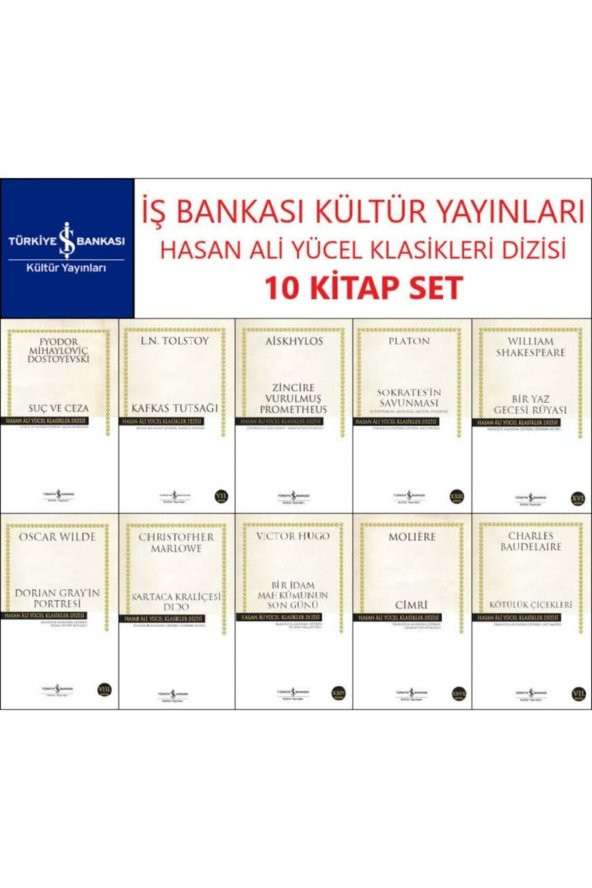 Iş Bankası Hasan Ali Yücel Klasikler Dizisi 10 Kitap Set Dostoyevski-tolstoy-aiskhylos-platon ürün görseli 1
