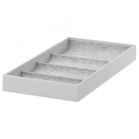Raf İçi Bölmeli Ünite Açık Gri Ölçü 25x53x5Cm MeridyenDukkan Takı-Gözlük-Saat Düzenleme Kutusu Yumuşak Keçe ürün görseli 1