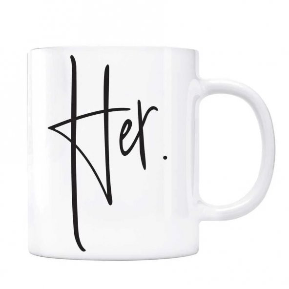 İkili Kupa Bardak - Him Her - Resim 2