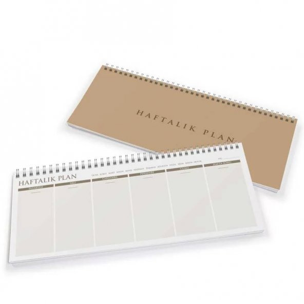 Haftalık Planlayıcı Spiralli Defter - Weekly Planner - Resim 2