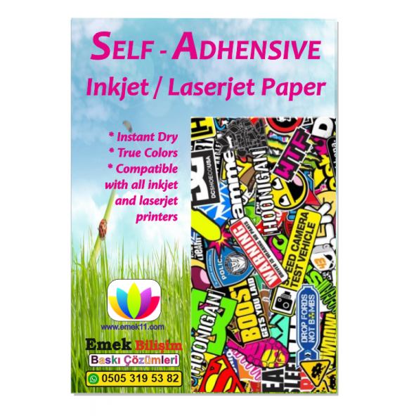 100 Adet A4 MAT YÜZEYLİ Sticker Yapışkanlı Etiket Kağıdı 120gsm ürün görseli 1