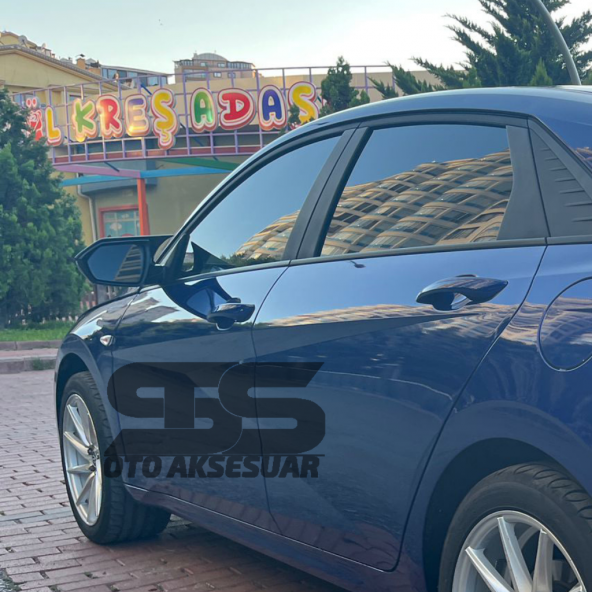Elantra Sinyalli Batman Yarasa Ayna Kapağı Piano Black / 2021 sonrası ürün görseli 1
