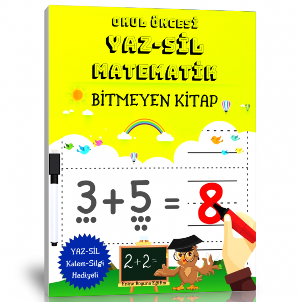 Yaz Sil Okul Öncesi Haydi Matematik Öğrenelim Kitabı ürün görseli 1