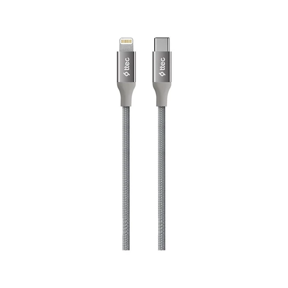 Ttec AlumiCable Type-c Lightning Hızlı Şarj Kablosu 150cm 2DK41UG Uzay Grisi ürün görseli 1