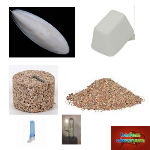 Kuş Kafesi Ana İhtiyaç Seti Gaga Taşı Kalamar Kemik Mineral Blok ürün görseli 1