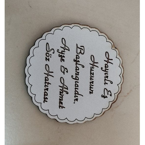 6 CM Magnet Söz Nişan Nikah Düğün 25 Adet ürün görseli 1