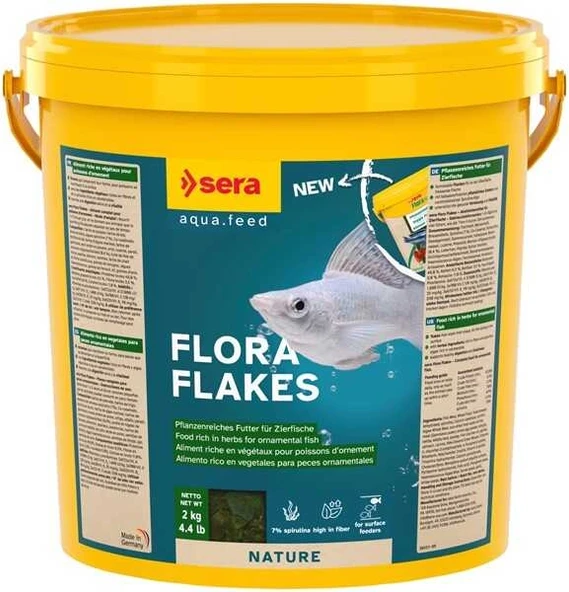 Sera Flora Nature Bitkisel Pul Yem Kovadan Bölme Açık 100 Gram ürün görseli 1