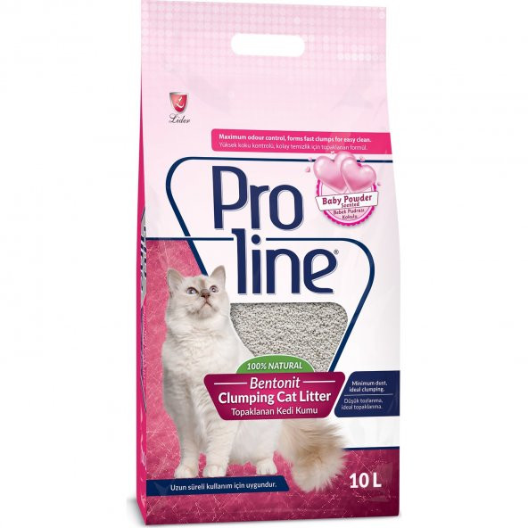 Proline Bentonit Bebek Pudralı Kedi Kumu 10 Lt ürün görseli 1