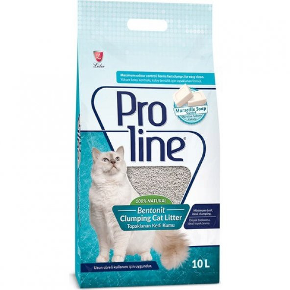 Proline Marsilya Sabunlu Topaklaşan Kedi Kumu 10 Lt ürün görseli 1