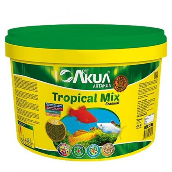 Art Akua Tropical Mix Balık Yemi Kovadan Bölme 100 Gram ürün görseli 1