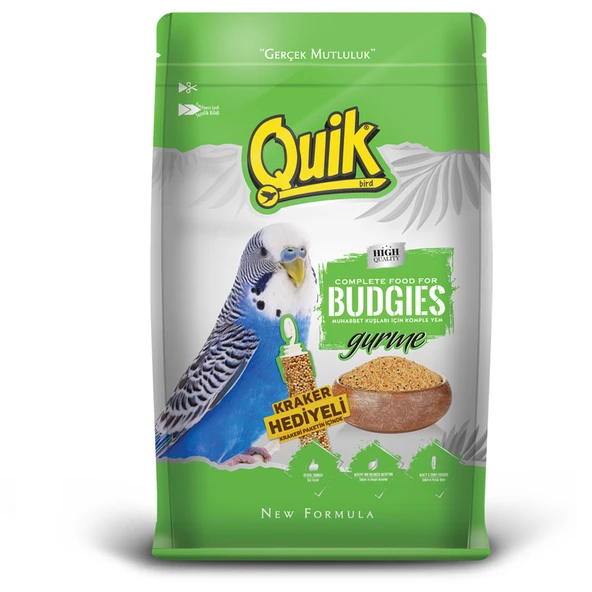 Quik Gurme Muhabbet Kuşu Yemi 500 Gr Kraker Hediyeli ürün görseli 1