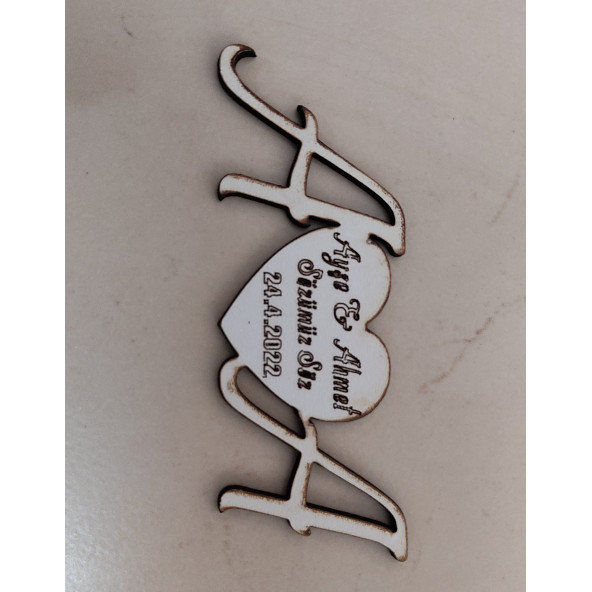 10 CM Magnet Söz Nişan Nikah Düğün 25 Adet ürün görseli 1