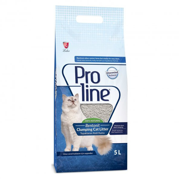 Proline Bentonıt Kokusuz Kedi Kumu 5 Lt ürün görseli 1