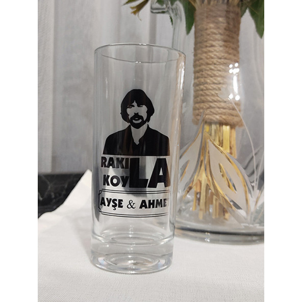 Kara Bilişim Rakı Bardağı Kişiye Özel yada Firmaya Özel Baskı ürün görseli 1