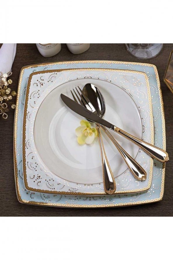 Bone Selection 60 Parça Kare Yemek Takımı A8426 ürün görseli 1