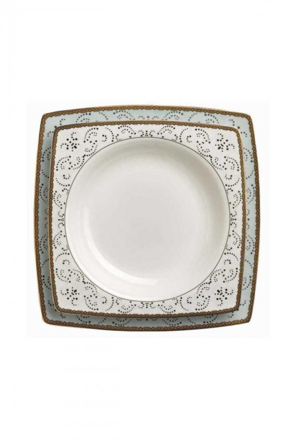 Bone Selection 60 Parça Kare Yemek Takımı A8426 - Resim 4