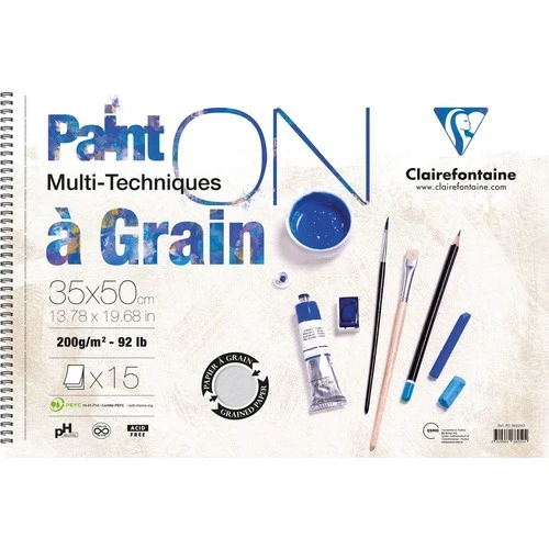 Clairefontaine Multi-Teknik Çizim Blok 35X50 160Gr 15 Yaprak ürün görseli 1