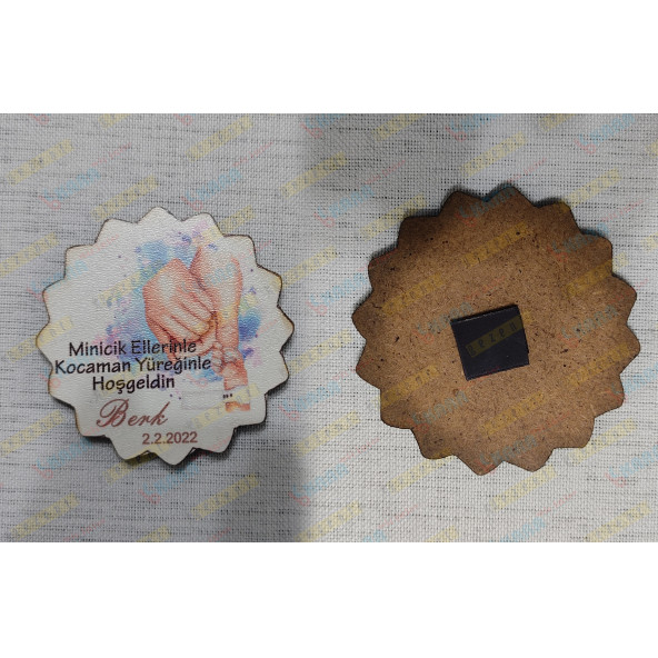 6 CM Hoşgeldin Bebek Magnet Söz Nişan Nikah Düğün 25 Adet ürün görseli 1