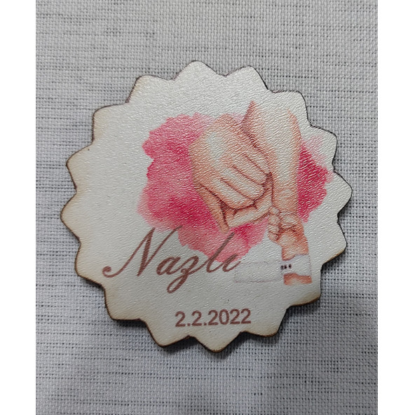6 CM Hoşgeldin Bebek Magnet Söz Nişan Nikah Düğün 25 Adet ürün görseli 1