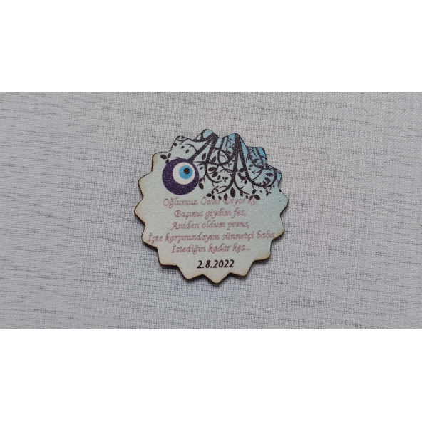 6 CM Sünnet Düğünü Magnet 2 Söz Nişan Nikah Düğün 25 Adet ürün görseli 1