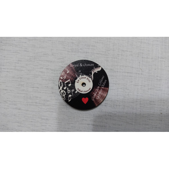 6 CM Plak Desenli Magnet Söz Nişan Nikah Düğün 25 Adet ürün görseli 1