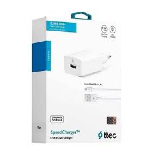 Ttec 2SCS20MB SmartCharger 2.1A Seyahat Şarj Aleti + Micro USB Kablo,Beyaz ürün görseli 1