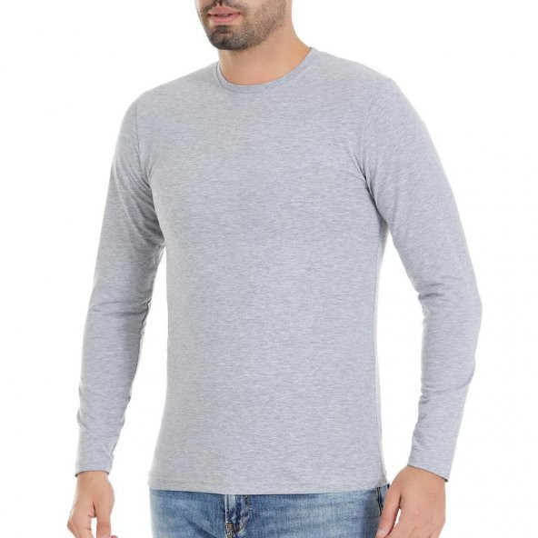 6 Adet Yıldız Erkek Likralı Uzun Kollu T-Shirt Fanila Gri 87 ürün görseli 1