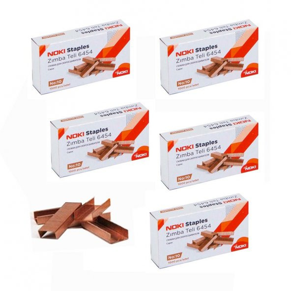 Zımba Teli Küçük No:10 1000 li Bakır Sarı 5 Paket 6454 ürün görseli 1