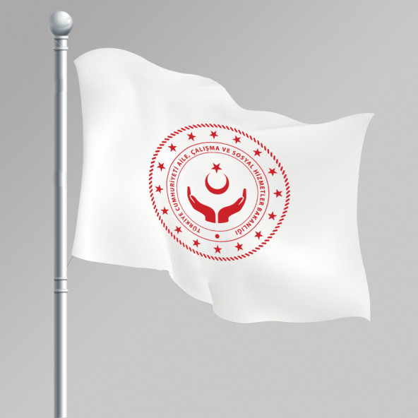 Aile Ve sosyal Politikalar Bakanlığı Bayrağı 100x150 ürün görseli 1