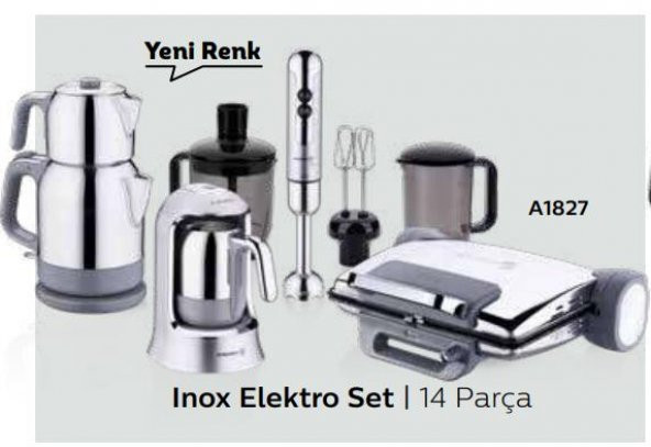 Korkmaz A1827 Inox 14 Parça Elektro Set ürün görseli 1