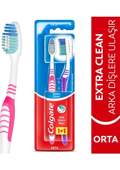 Colgate Diş Fırçası Extra Clean 1+1 ürün görseli 1