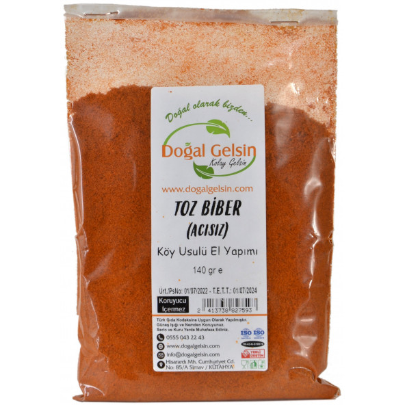 Doğal Gelsin Acısız Toz Biber - 140 gr ürün görseli 1