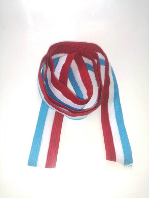 Lastik kırmızı-beyaz-mavi çizgili 3Cm  5metre  Paça,kol Ve Don Lastiği 1 Paket 5 Metre ürün görseli 1