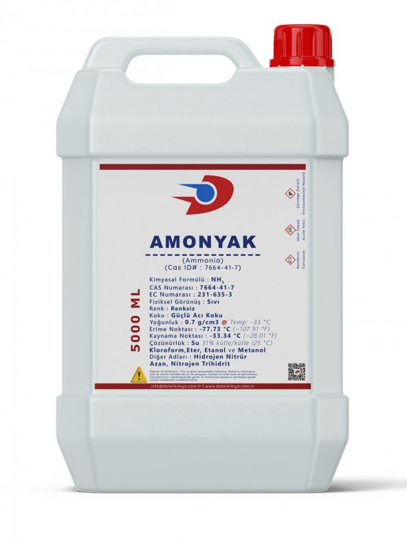 Amonyak - 5 Litre (Sıvı Amonyak,Amonyum Hidroksit) ürün görseli 1