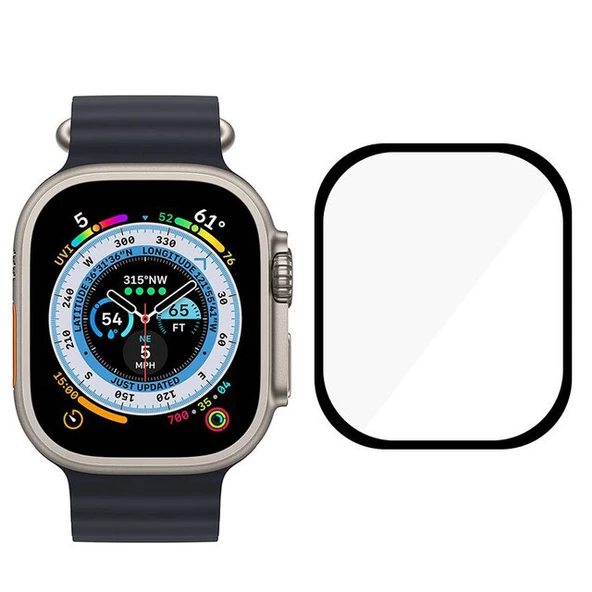 Gpack Apple Watch Ultra 49mm Ppma Ekran Koruma Siyah ürün görseli 1