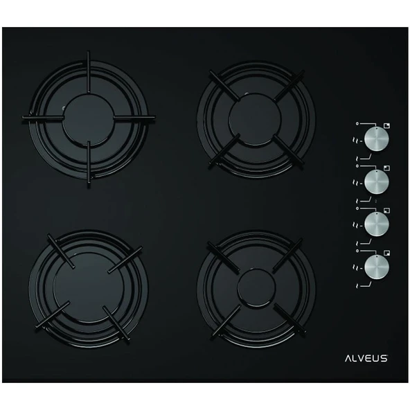Alveus 6 Program Turbo Ankastre Cam Set - Siyah - Resim 3