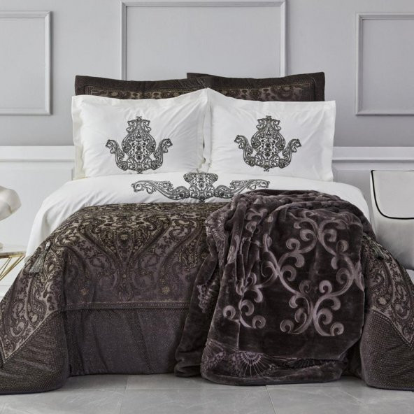 Karaca Home Glamour Simli Antrasit Çeyiz Seti 10 Parça ürün görseli 1