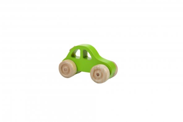 Woodnjoy Hareketli Ahşap Mini araba (yeşil) ürün görseli 1