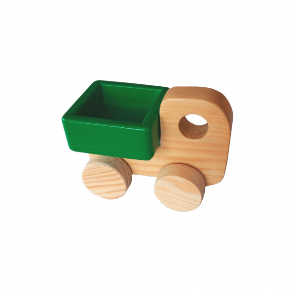 Woodnjoy Hareketli Ahşap Mini Kamyonet (yeşil) ürün görseli 1