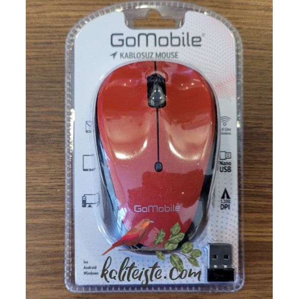 Kırmızı Kablosuz Mouse ürün görseli 1