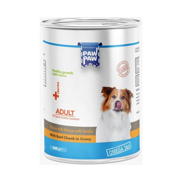 Paw Paw Sığır Etli Yetişkin Köpek Konservesi 400 gr ürün görseli 1