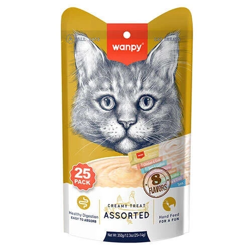 Wanpy Karışık Lezzetli Sıvı Kedi Ödülü 25X14 gr ürün görseli 1