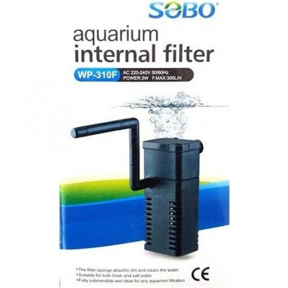 Sobo WP-310F Akvaryum Iç Filtre 3W/300 L/h ürün görseli 1