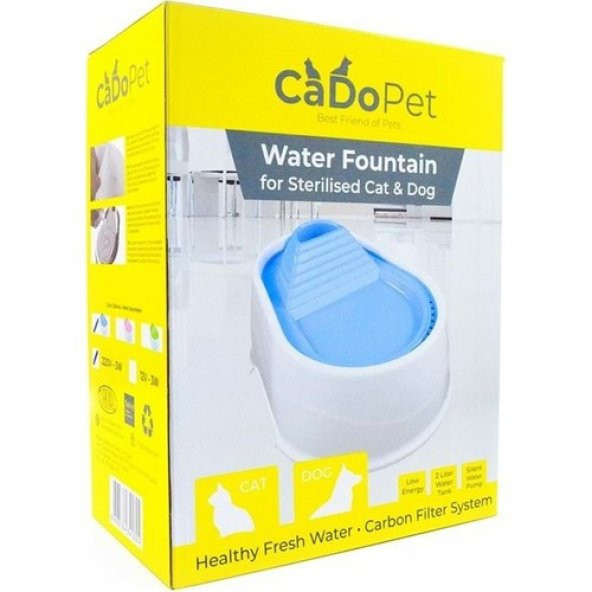 Cado Pet Su Pınarı 23x10x11 cm Otomatik Kartuşlu Hazneli ürün görseli 1