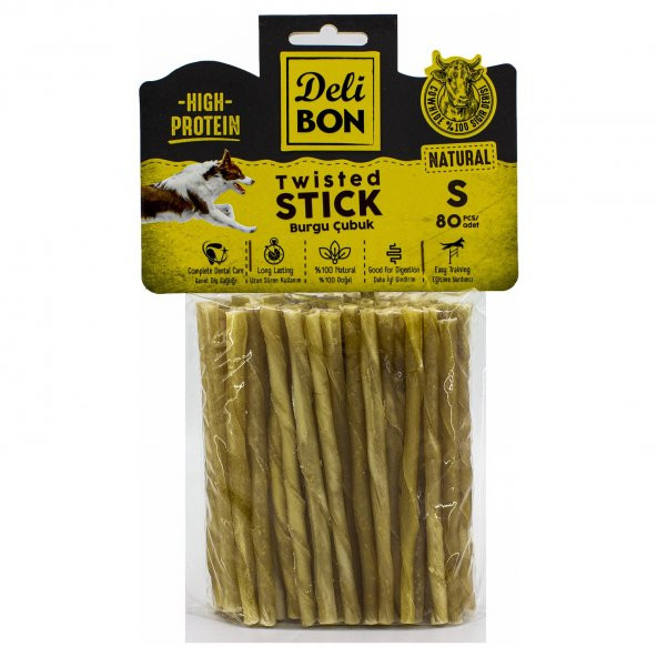 Delibon Burgu Çubuk İnce Boy 80’li Paket Naturel ürün görseli 1