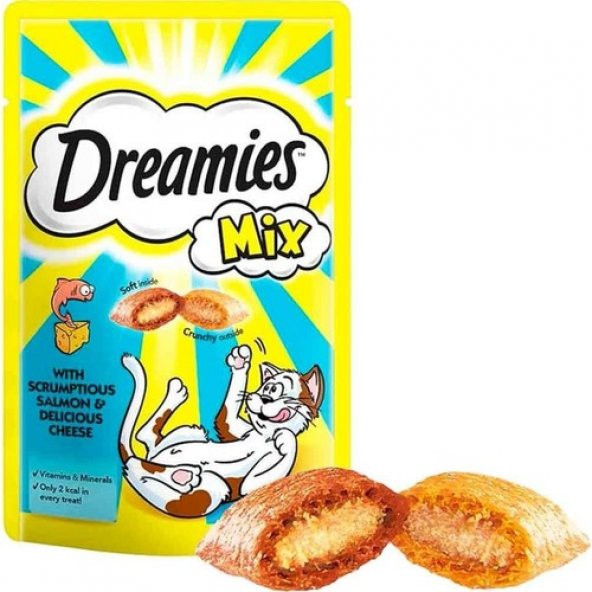 Dreamies Kedi Ödülü Mix Somonlu Peynirli 60 gr ürün görseli 1