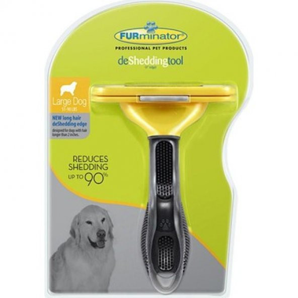 Furminator Uzun Kısa Tüylü Köpek İçin Tüy Toplayıcı Tarak Large ürün görseli 1