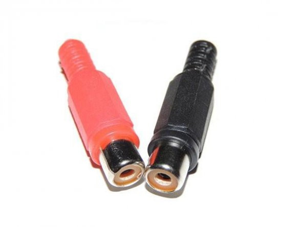 RCA Dişi Jack Kırmızı+Siyah ürün görseli 1