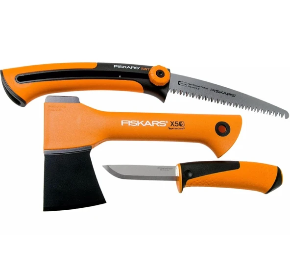 Fiskars X5 Balta, Testere ve Bıçaklı Kamp Seti ürün görseli 1