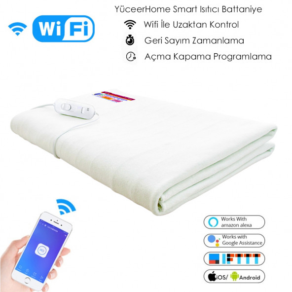 Akıllı Elektrikli Battaniye Wifi Uzaktan Kontol Smart Akıllı Yatak Isıtıcı Alt Battaniye ürün görseli 1